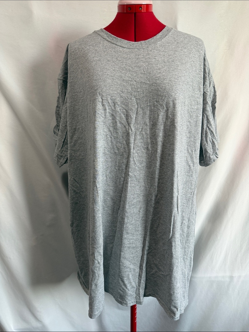 Hanes Men's Light Gray Crew Neck Short Sleeve Tee